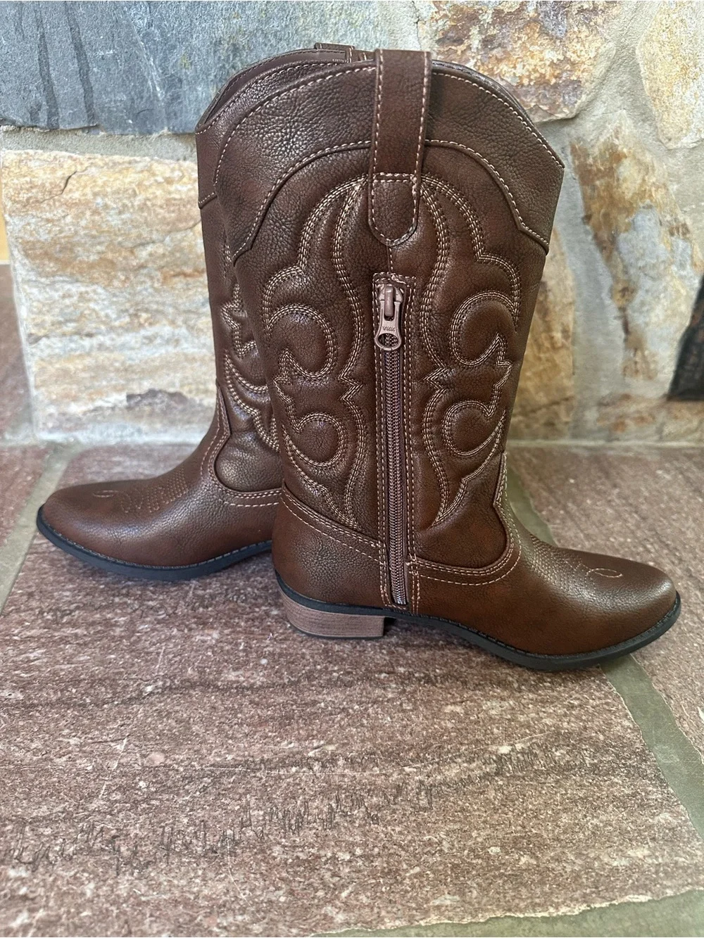 Kids brown Montana Western boot